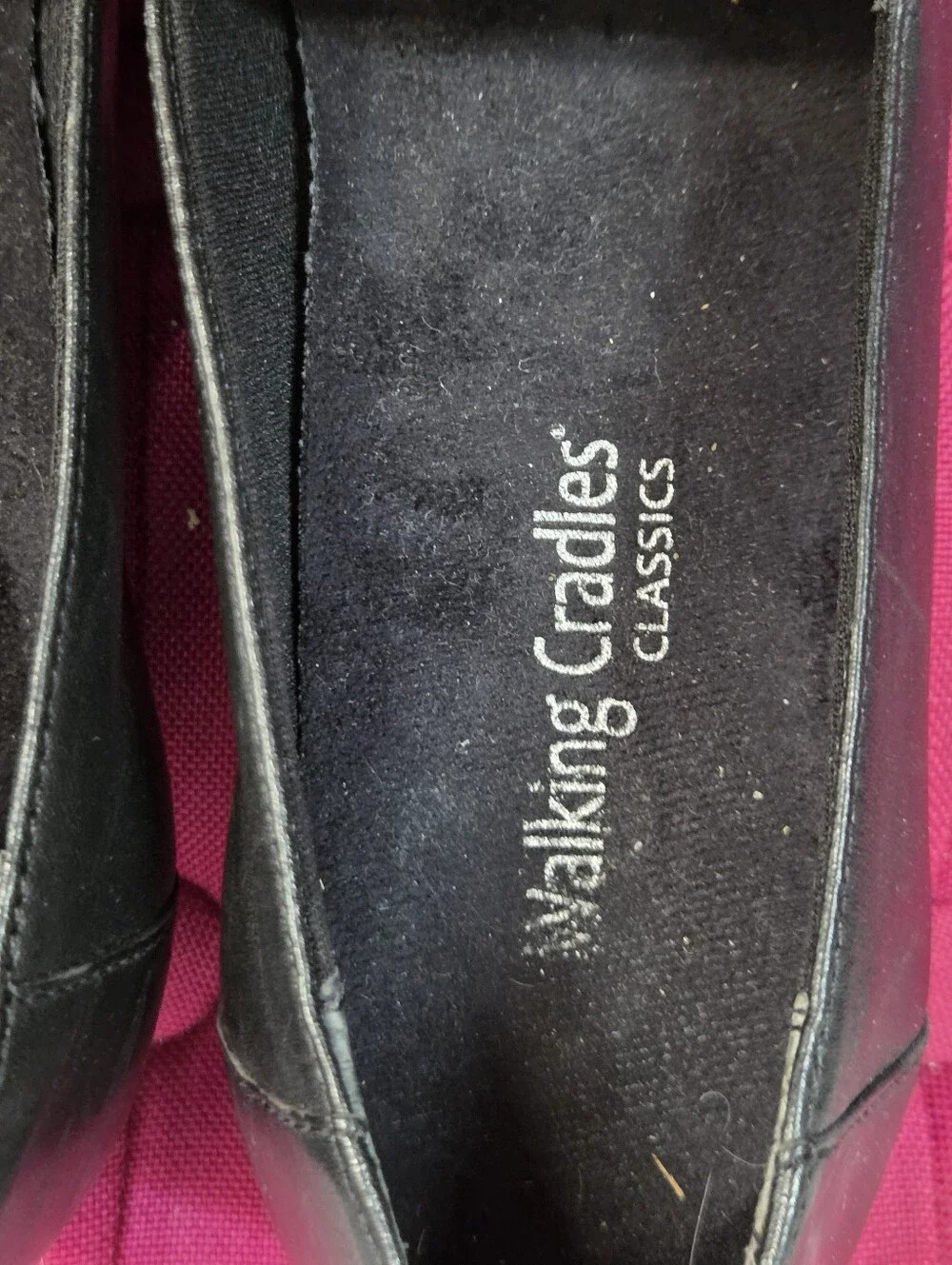 Walking Cradles Black Loafers with Leopard Print Vamp